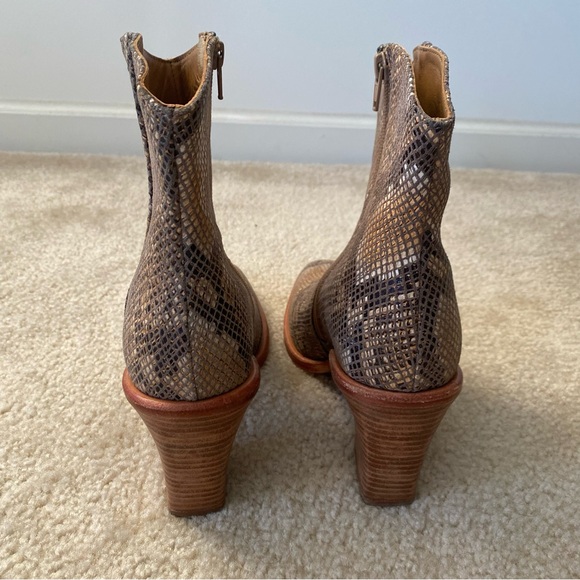 Free People Snakeskin Barclay Heeled Boots - Picture 5 of 8